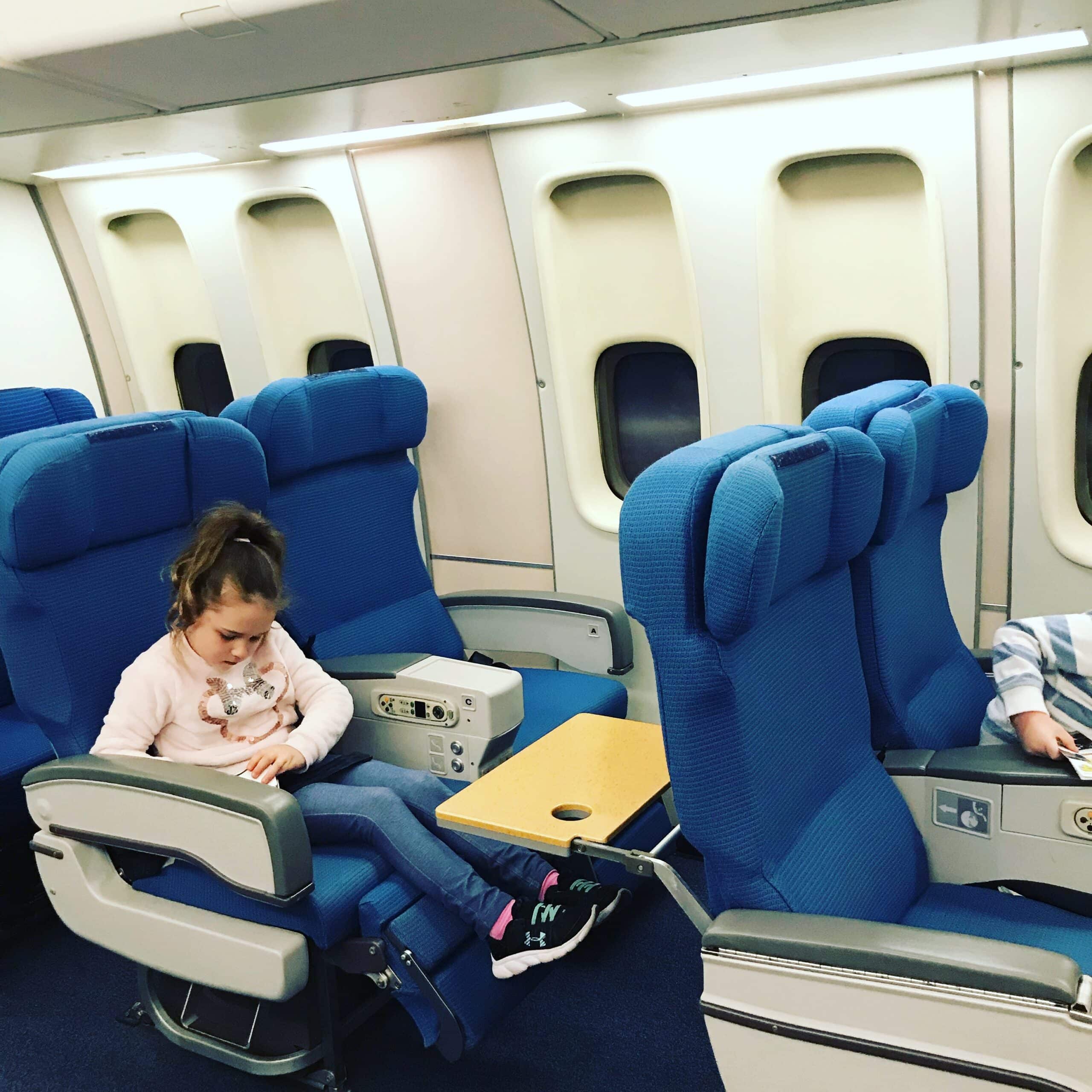 fake plane - Japan with Kids